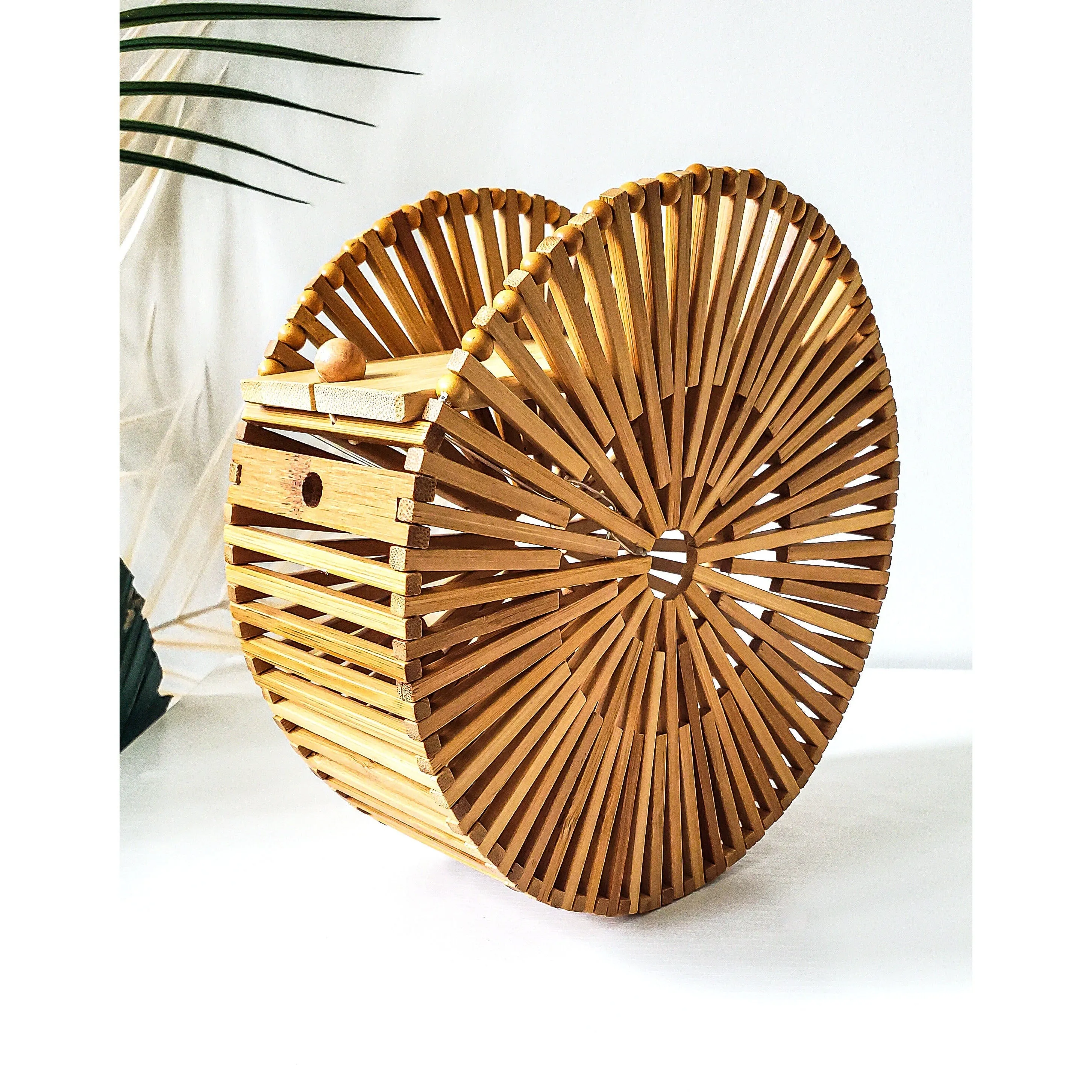 Kiara Circle Bamboo Latch Handbag