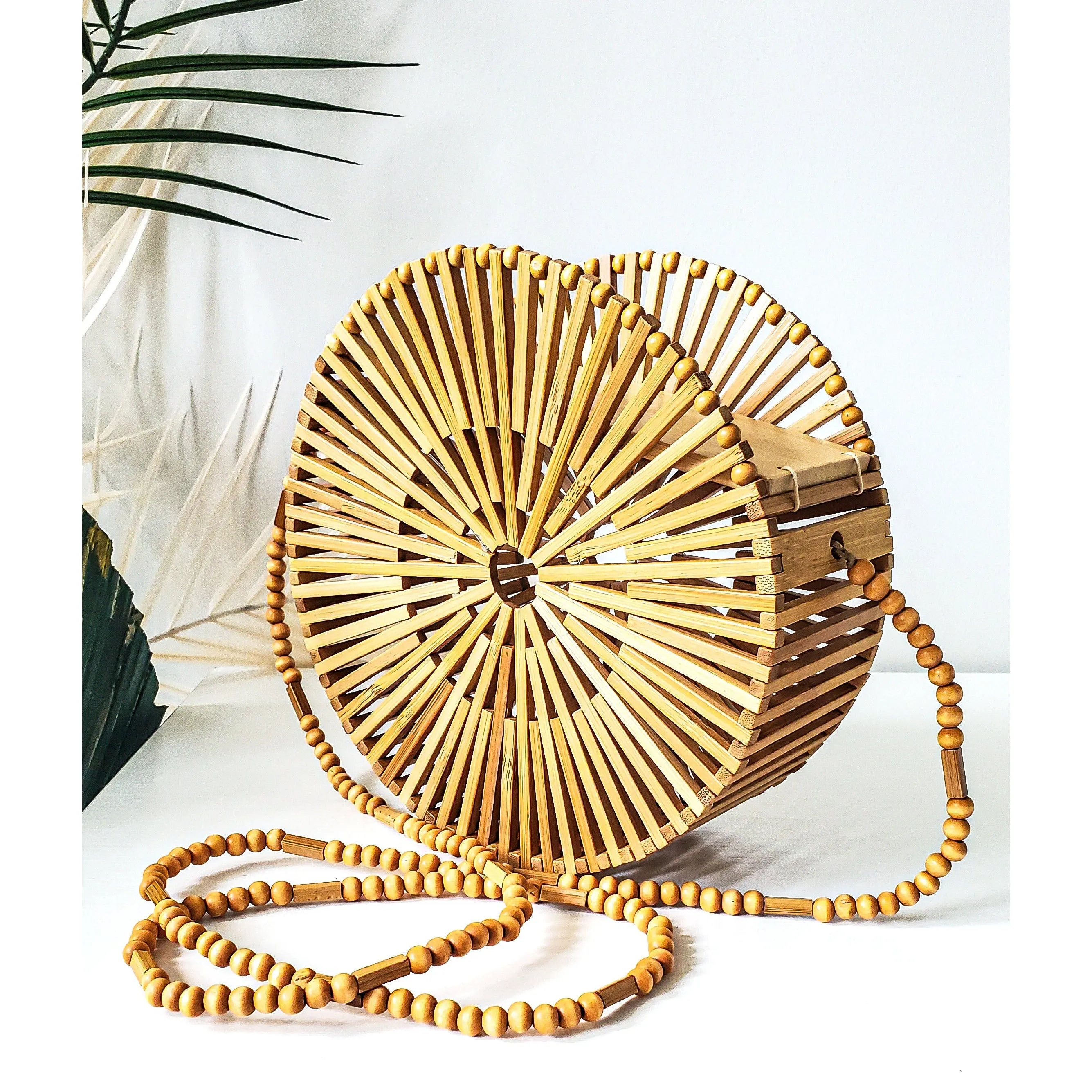 Kiara Circle Bamboo Latch Handbag