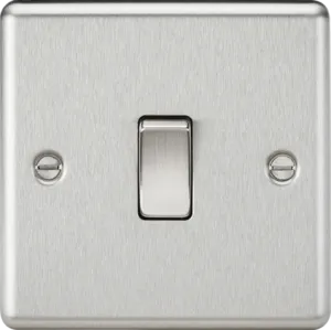Knightsbridge CL1DPBC Rounded Edge 10AX 1G DP Switch - Brushed Chrome