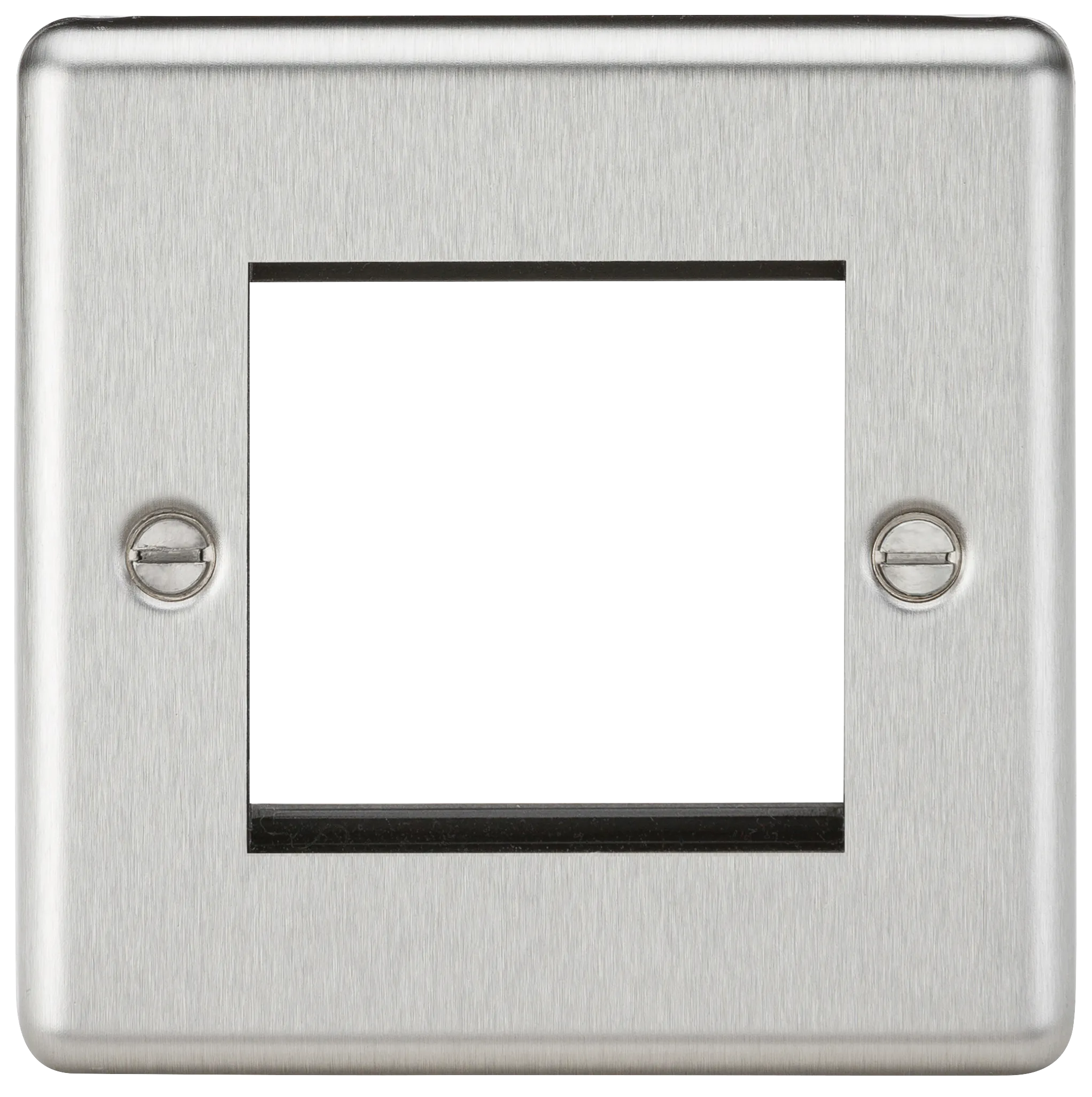 Knightsbridge CL2GBC Rounded Edge 2G Modular Faceplate - Brushed Chrome
