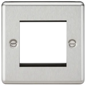 Knightsbridge CL2GBC Rounded Edge 2G Modular Faceplate - Brushed Chrome
