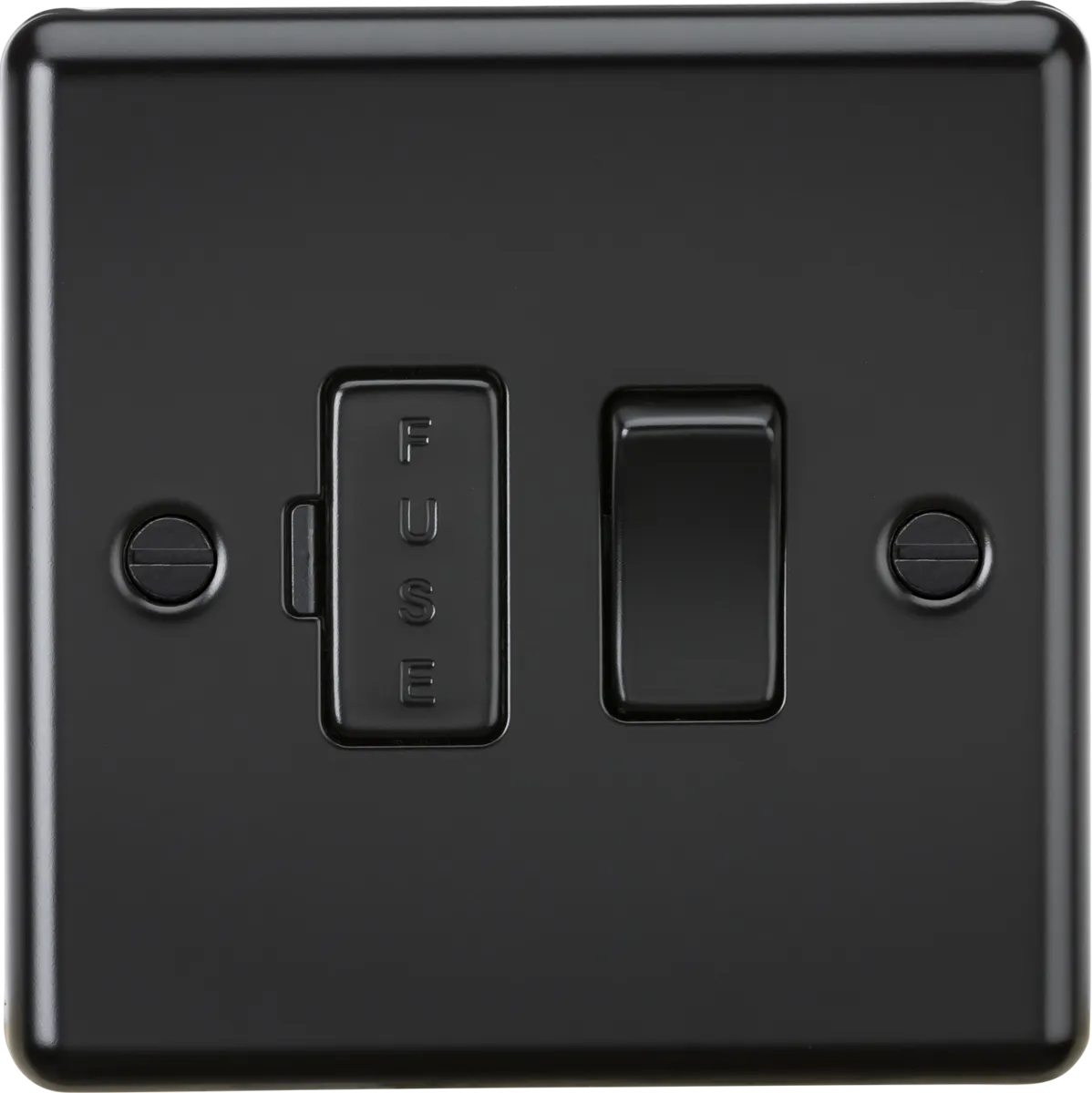 Knightsbridge CL63MBB Rounded Edge 13A Switched Fused Spur Unit - Matt Black