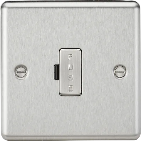 Knightsbridge CL6BC Rounded Edge 13A Fused Spur Unit - Brushed Chrome