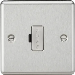 Knightsbridge CL6BC Rounded Edge 13A Fused Spur Unit - Brushed Chrome
