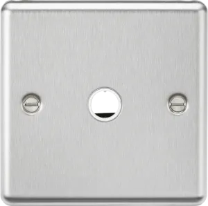 Knightsbridge CL8342BC Rounded Edge 20A Flex Outlet Plate - Brushed Chrome