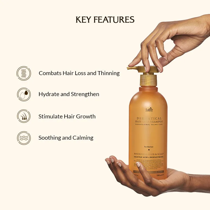 Lador Dermatical Hair- Loss Shampoo (For Thin Hair) - 530ml
