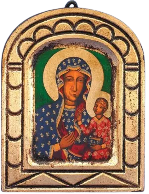 Lady of Czestochowa - Arched Gold Leaf