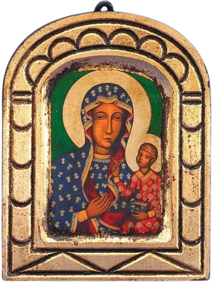 Lady of Czestochowa - Arched Gold Leaf