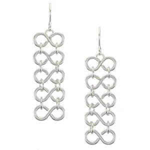 Large Chain Mail Wire Earrings