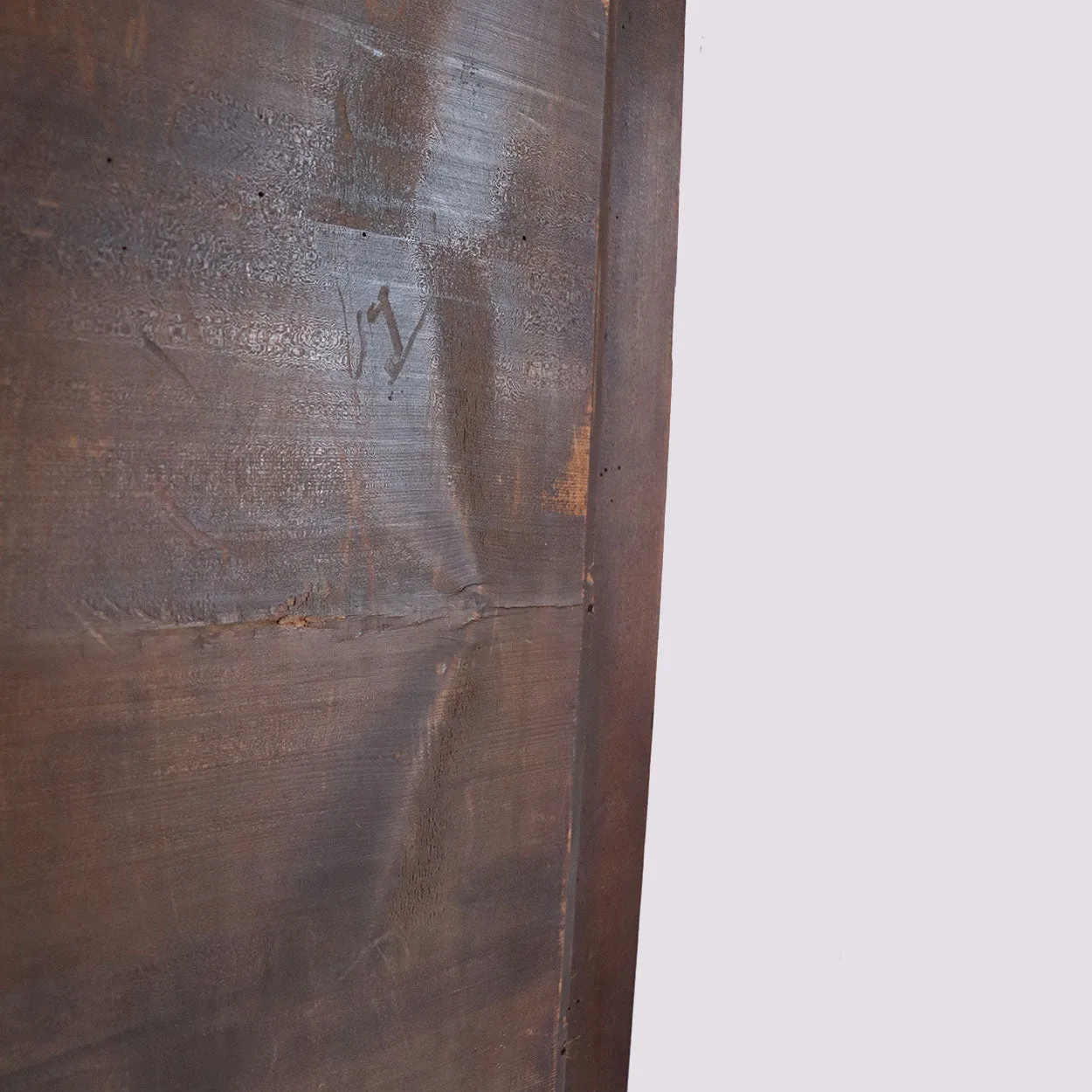 Large Danish Christian VIII Mahogany Arched Diamond Dust Wall Mirror