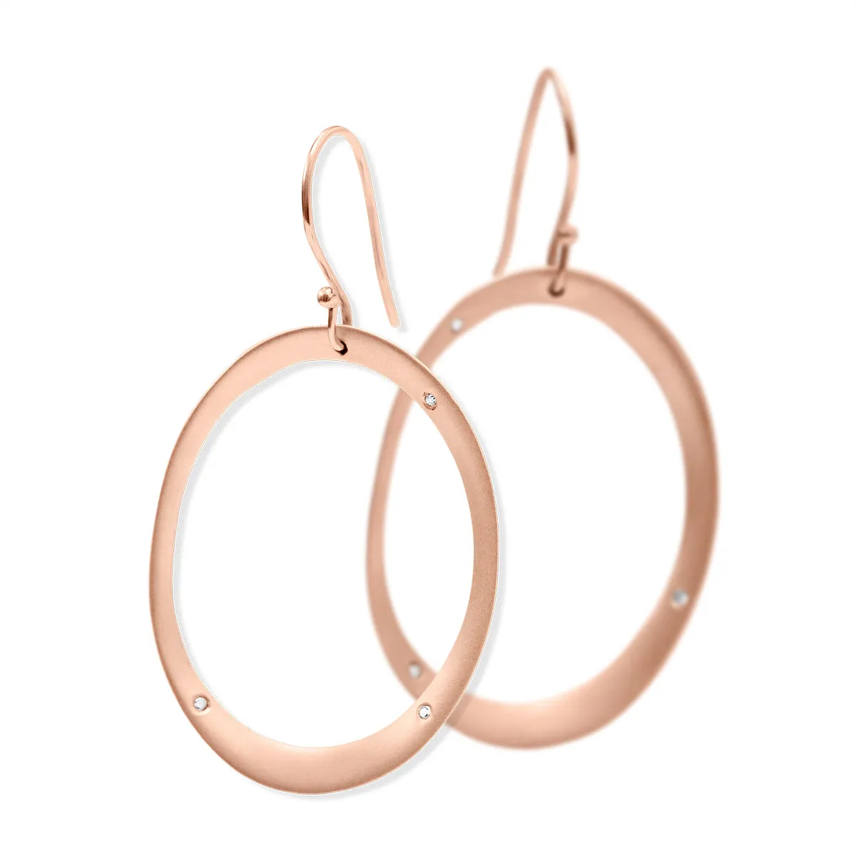 large rounded oculus earrings