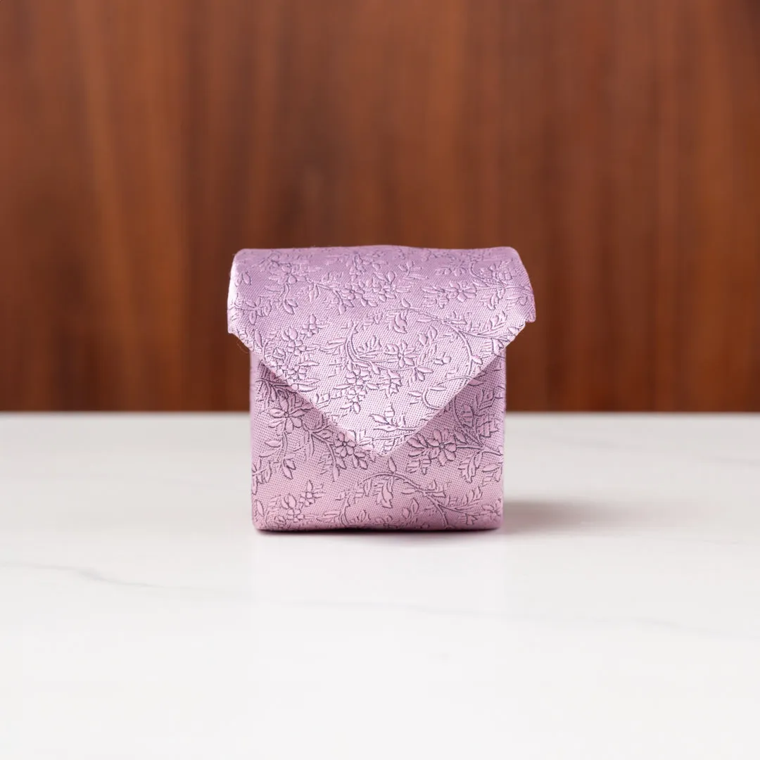 Lavender Subtle Floral Silk Necktie