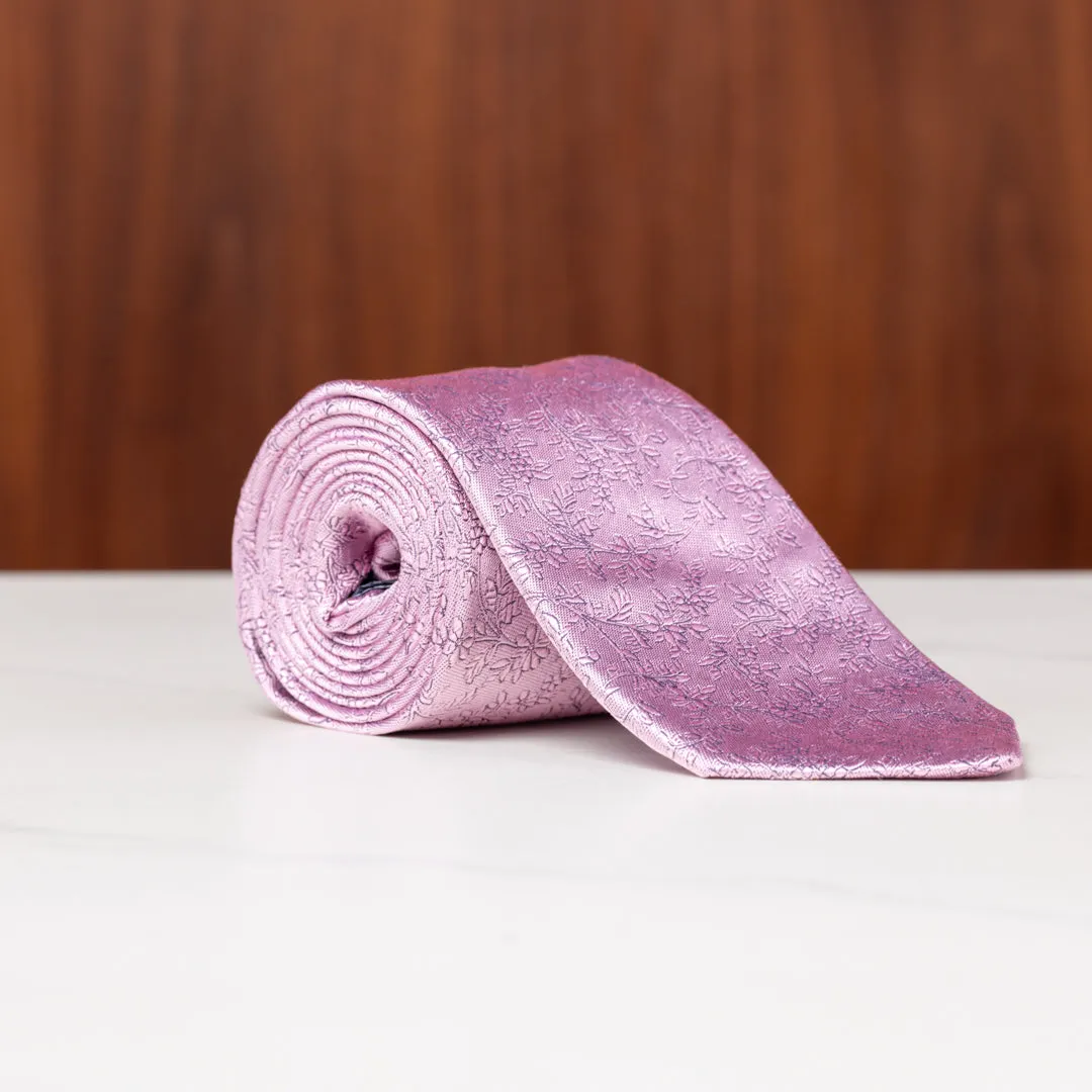 Lavender Subtle Floral Silk Necktie