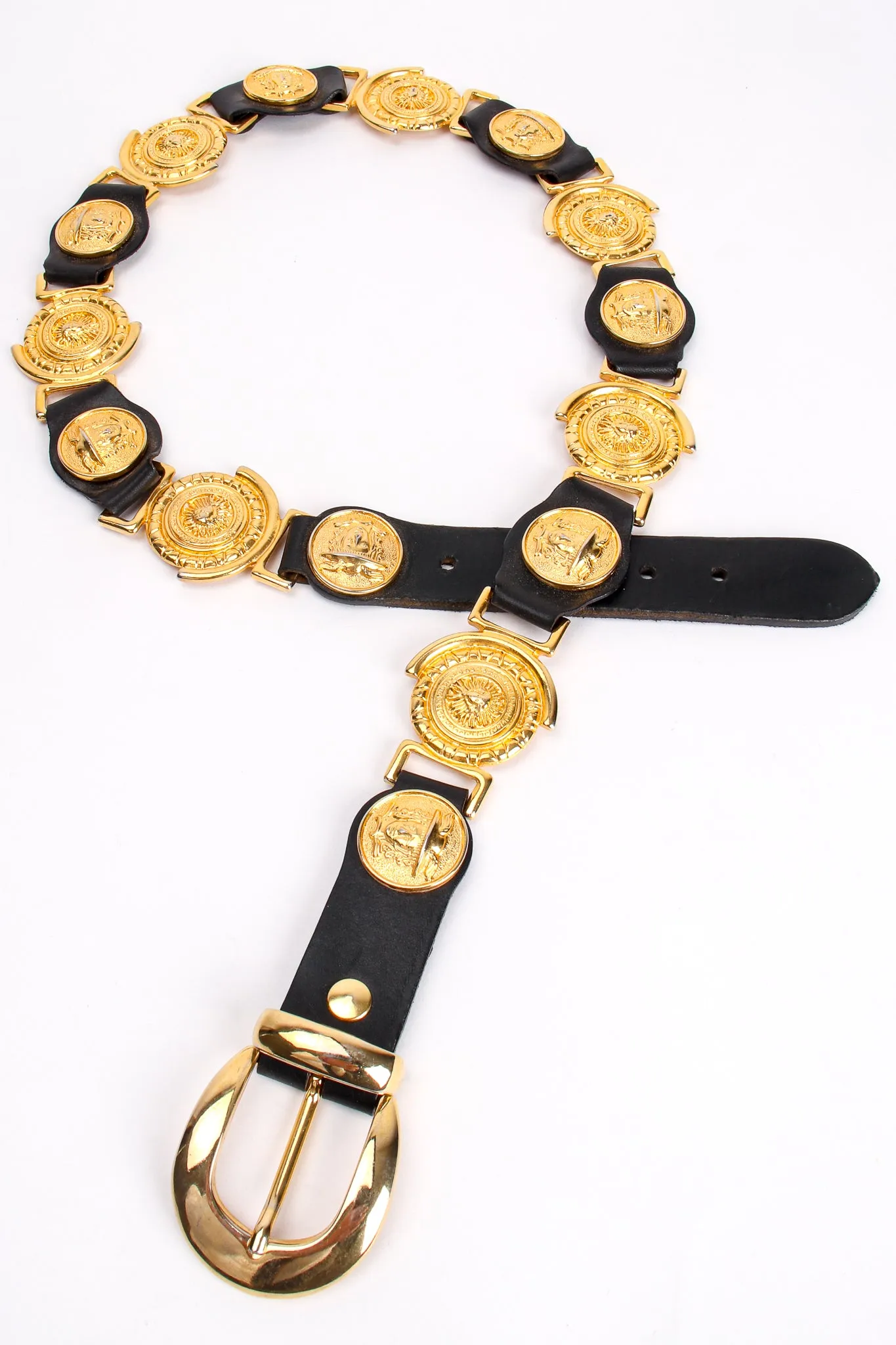 Leather Linked Medusa Belt