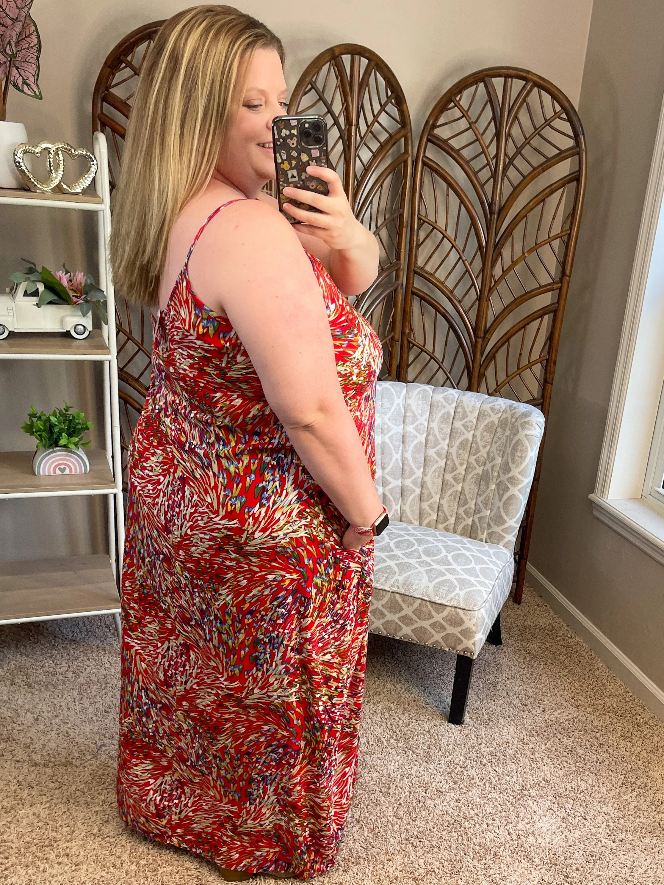 Less Than Subtle Spaghetti Strap Maxi w/Pockets