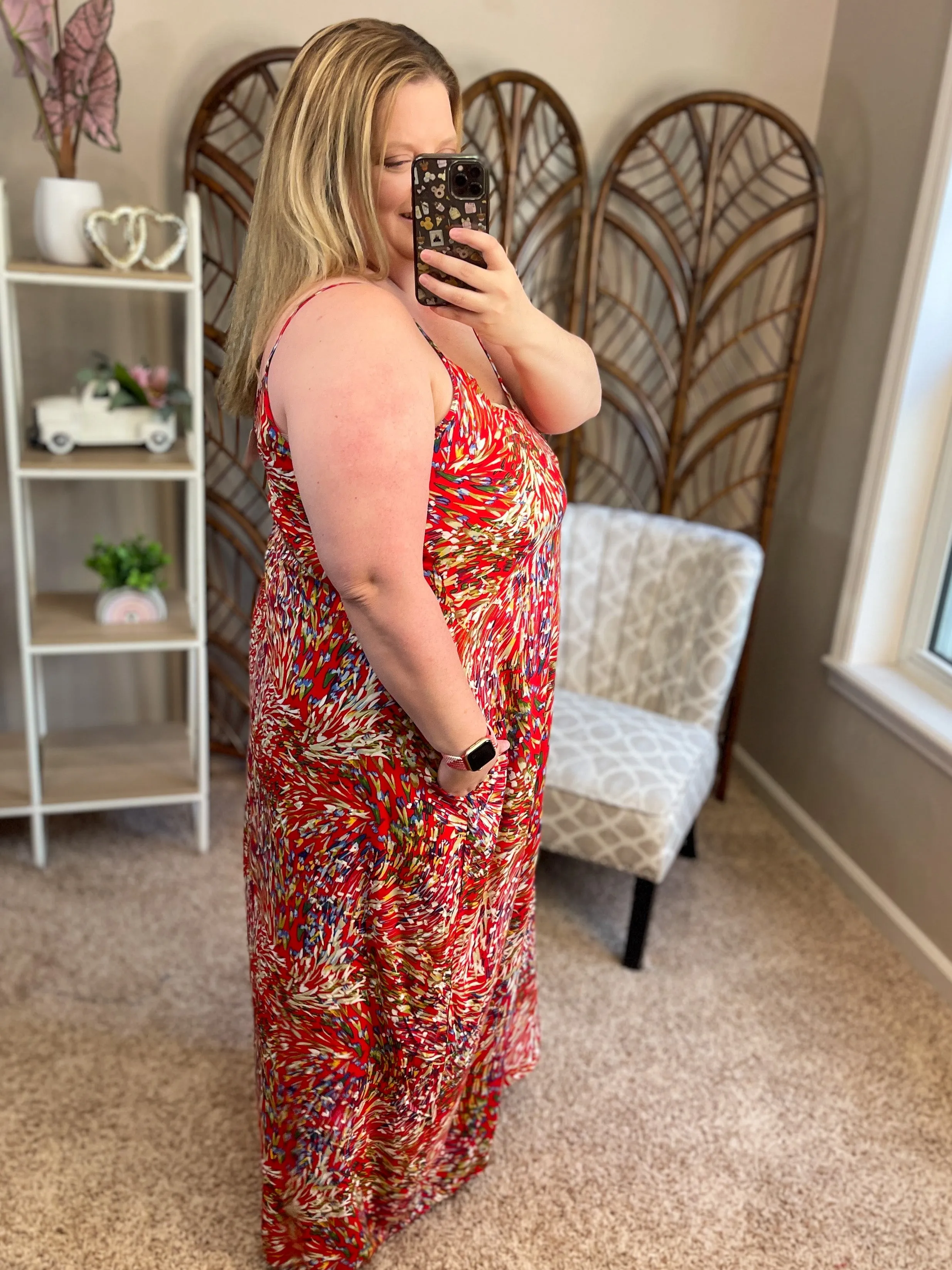 Less Than Subtle Spaghetti Strap Maxi w/Pockets
