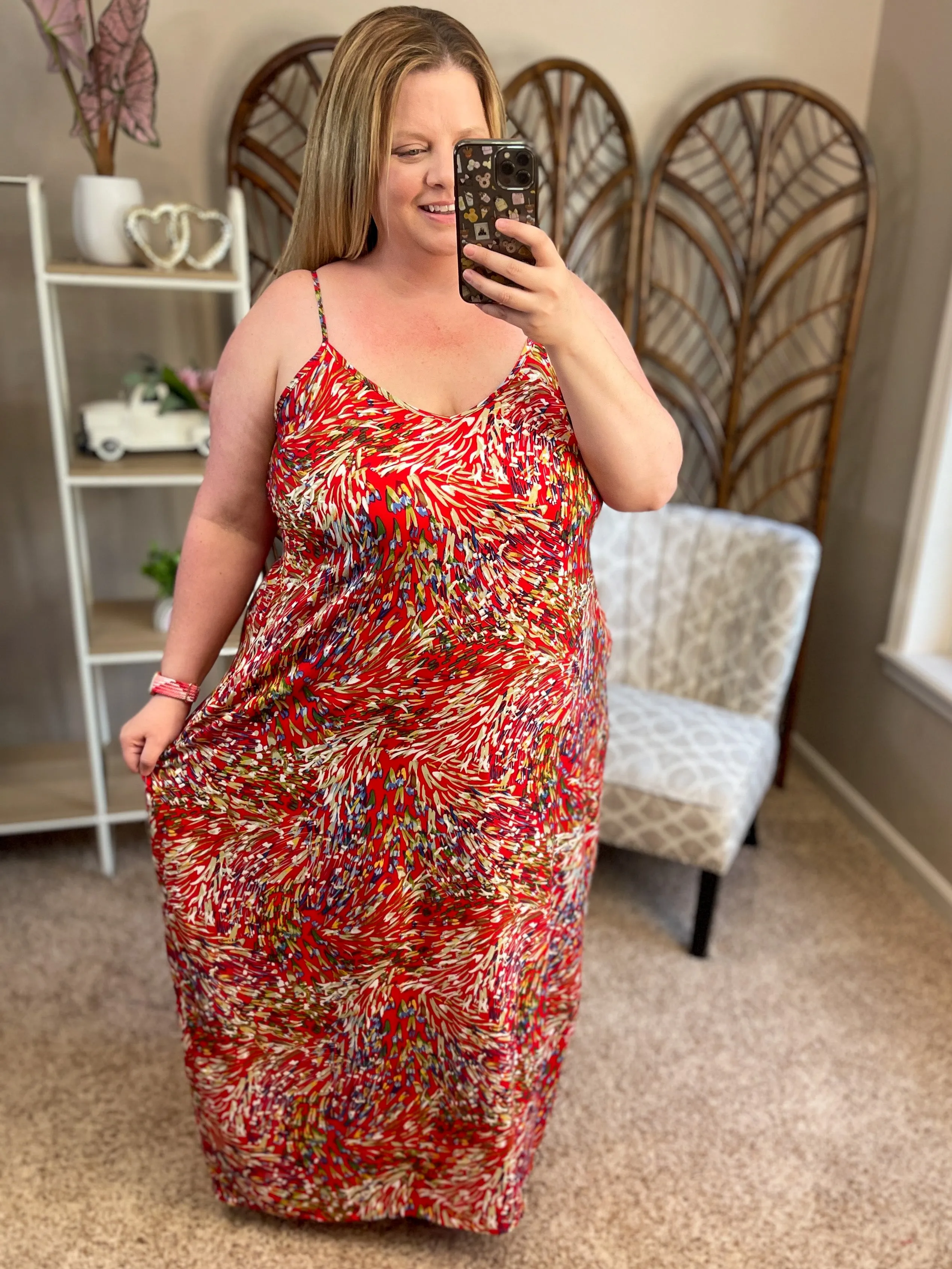Less Than Subtle Spaghetti Strap Maxi w/Pockets