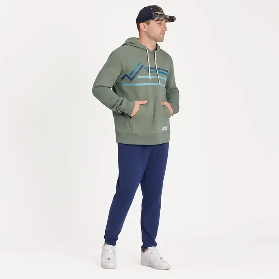 Life is Good Men's Ride On Mountains Simply True Fleece Hoodie