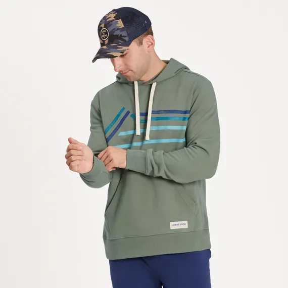Life is Good Men's Ride On Mountains Simply True Fleece Hoodie