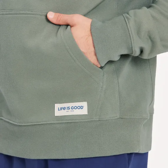 Life is Good Men's Ride On Mountains Simply True Fleece Hoodie