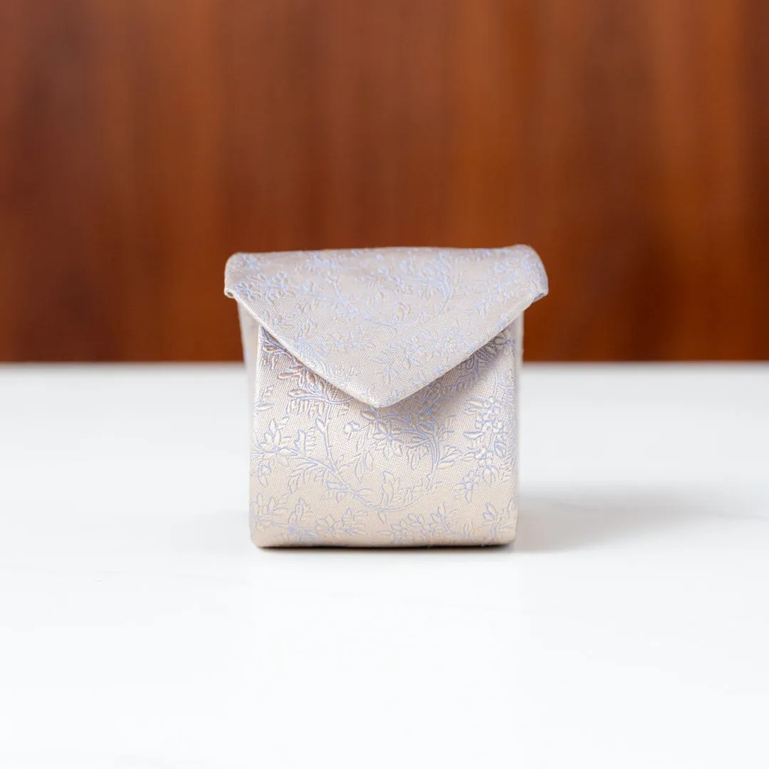 Light Blue Subtle Floral Silk Necktie