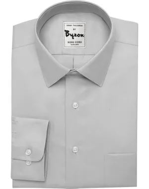 Light Grey Shirt, Forward Point Collar, Rounded Cuff