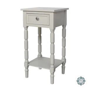 Lincoln 1 Drawer Side Table Subtle Grey