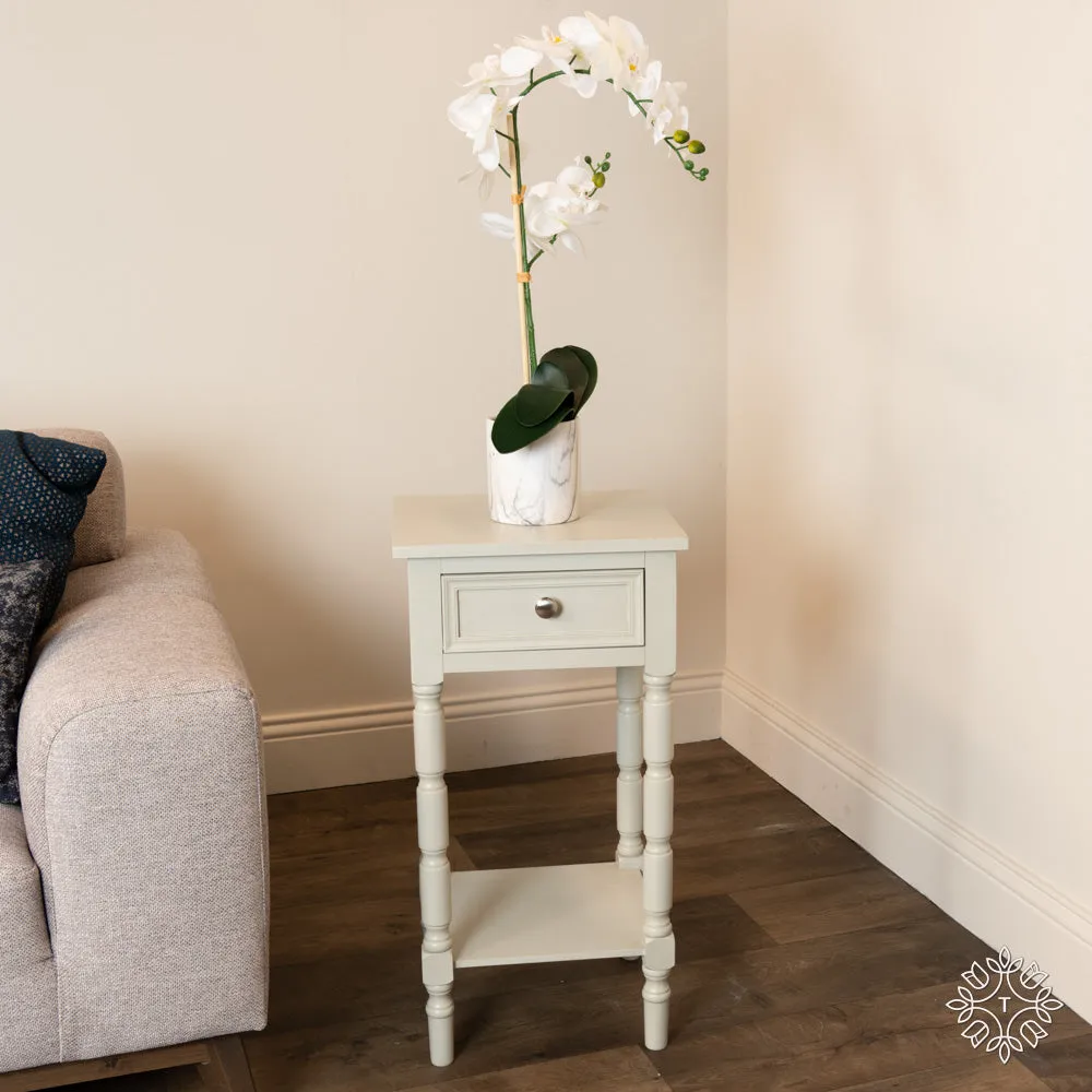 Lincoln 1 Drawer Side Table Subtle Grey