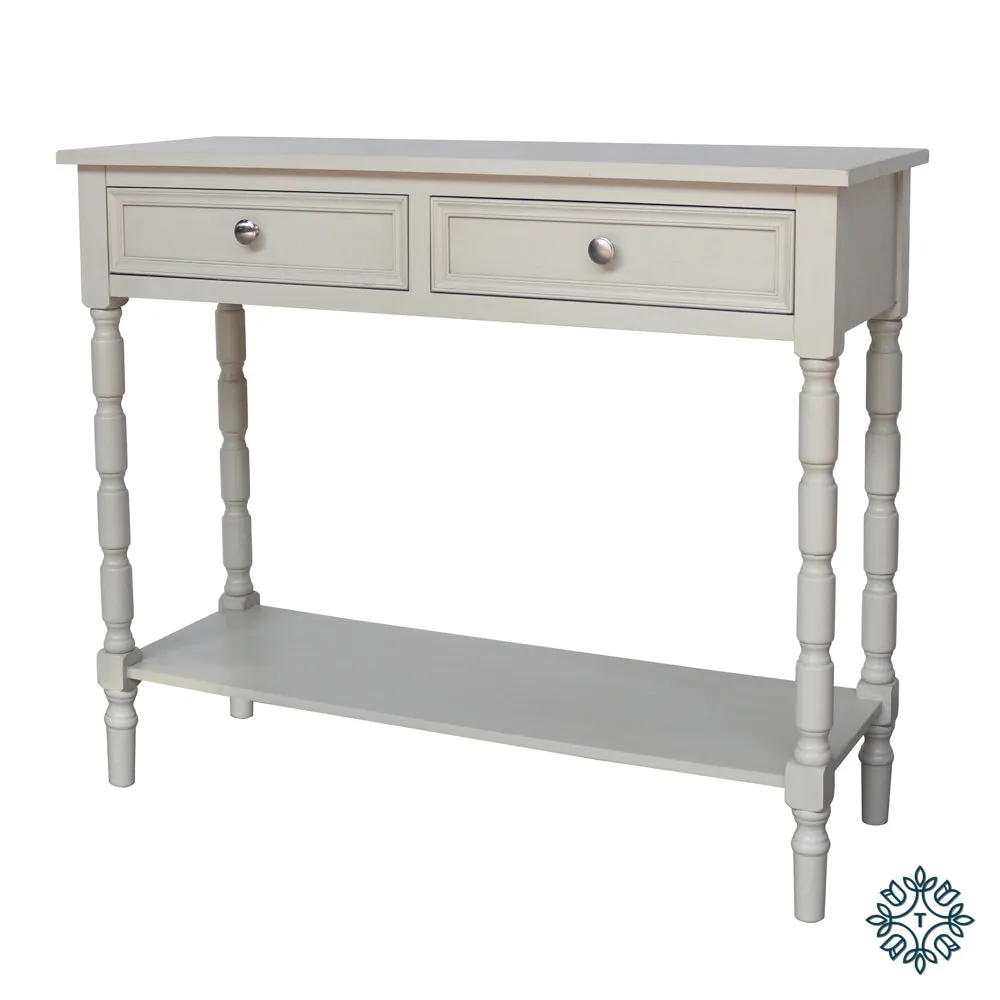 Lincoln 2 Drawer Console Table Subtle Grey