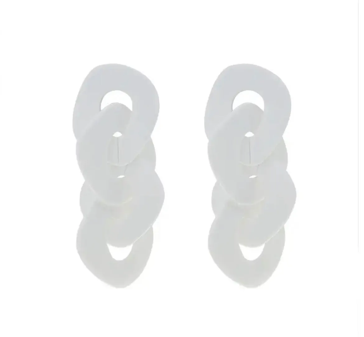 LINKED ACRYLIC DROP EARRINGS