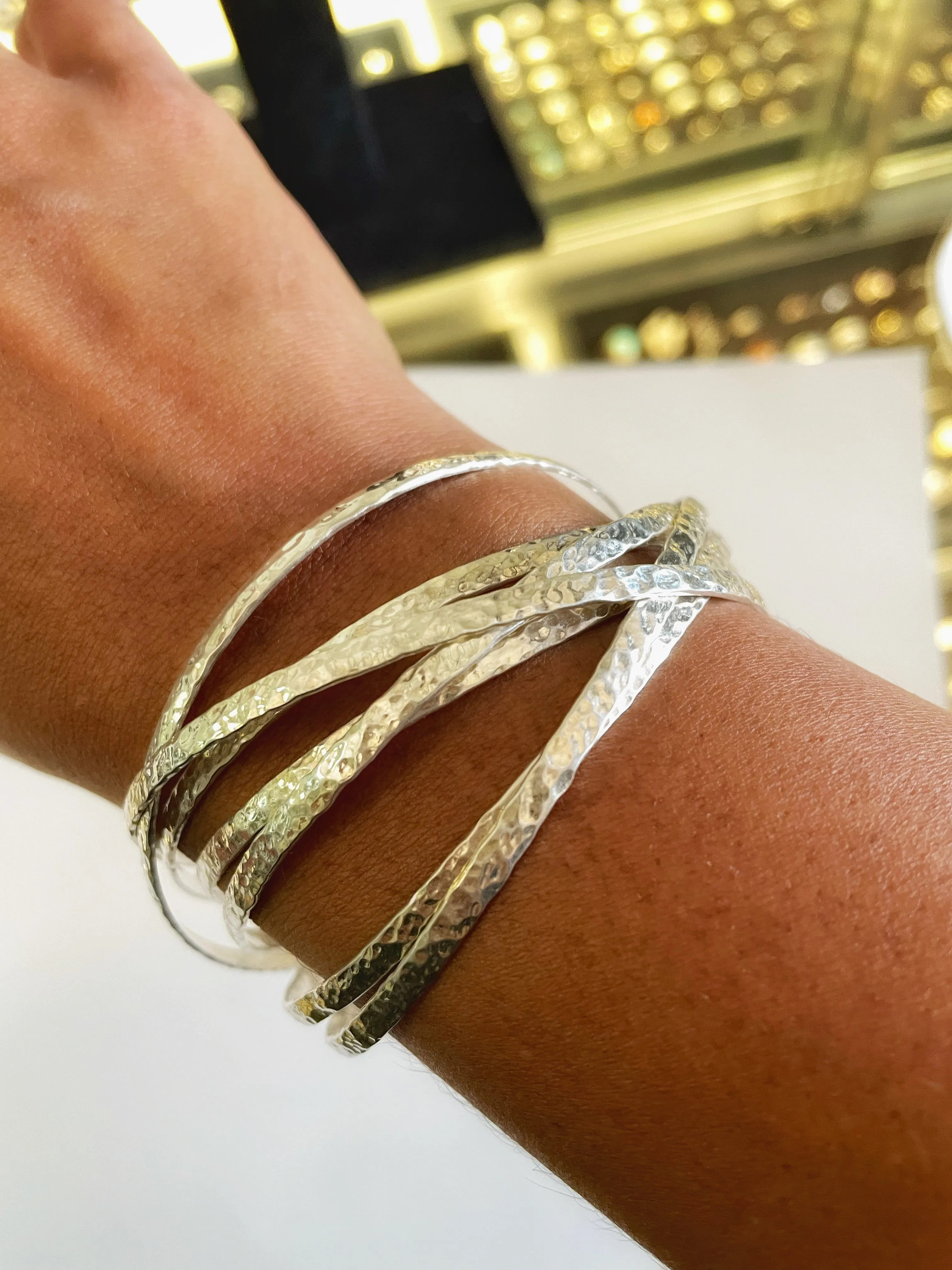 Linked Bangle Bracelets