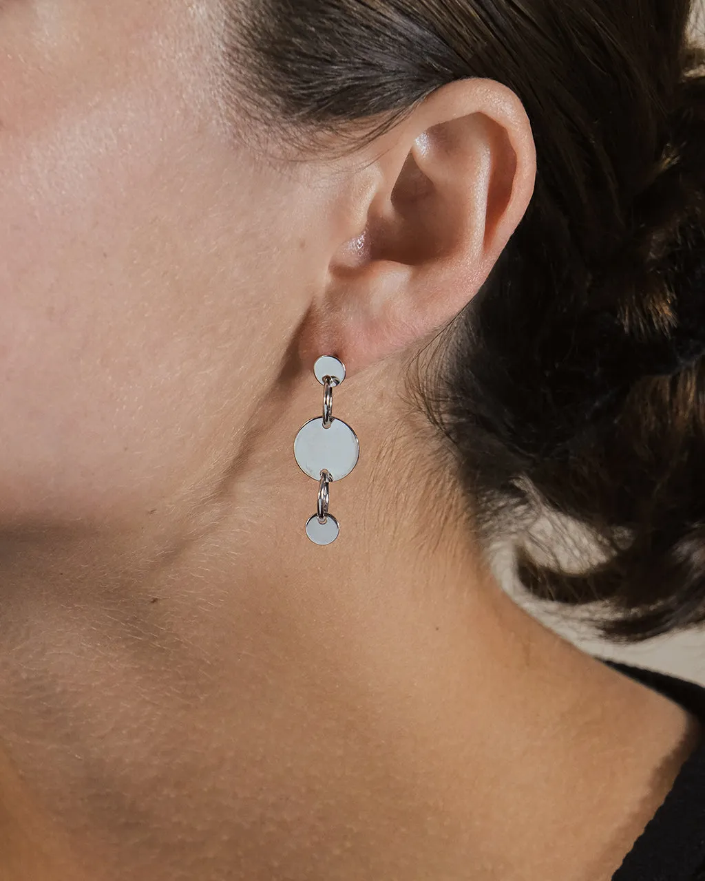 Linked Circle Drop Studs