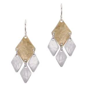 Linked Diamonds Wire Earring