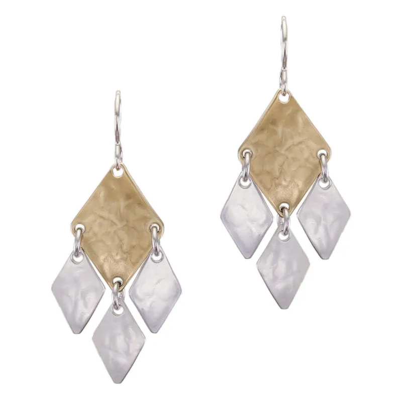 Linked Diamonds Wire Earring