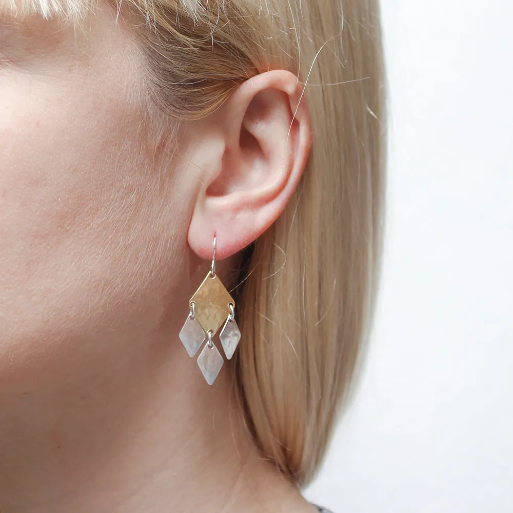 Linked Diamonds Wire Earring