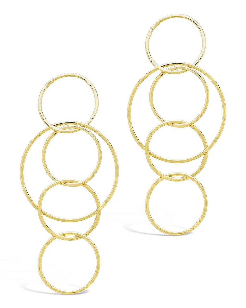 Linked Hoop Drop Earrings