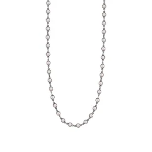 Linked Many Moons Necklace in Pearl & Antiqued Silver