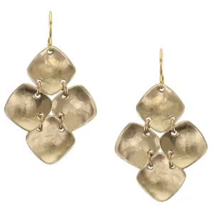 Linked Rounded Squares Wire Earring