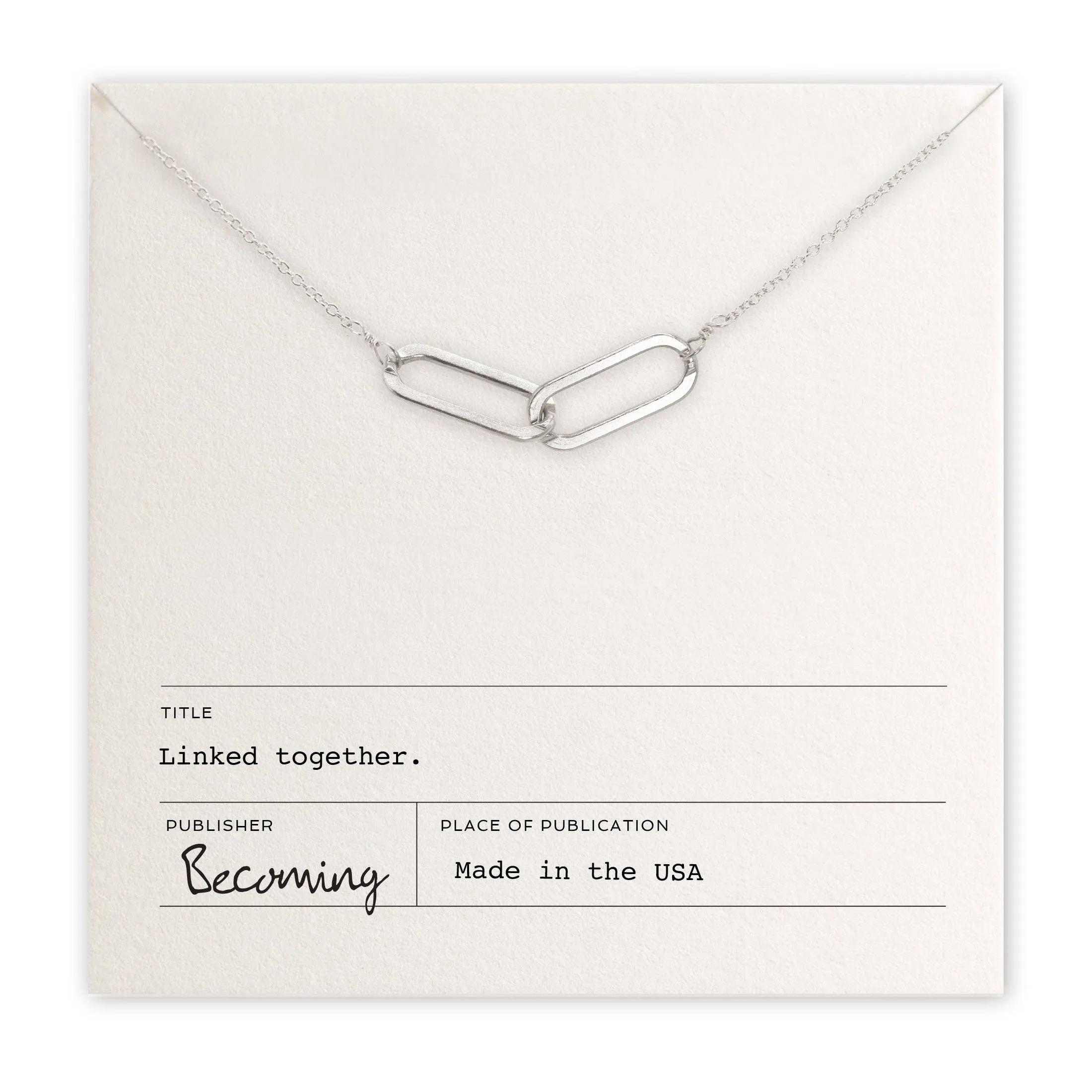 Linked Together Necklace Silver
