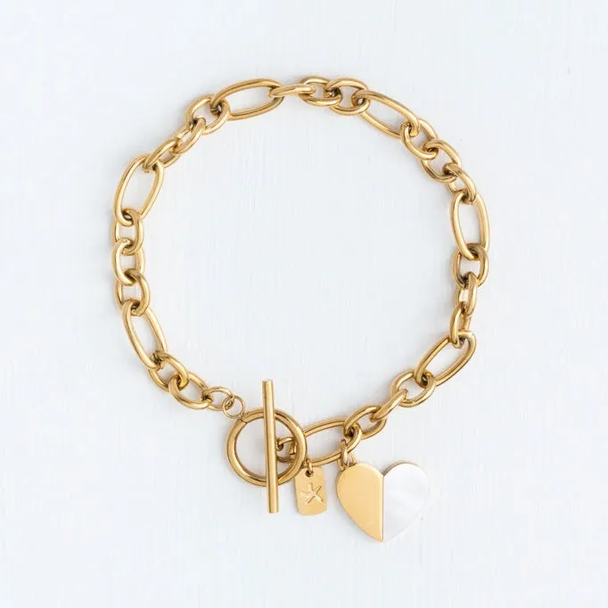 Linked Together "Hope" Bracelet - Gold, China