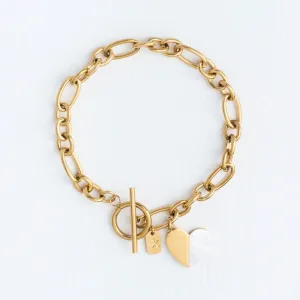 Linked Together "Hope" Bracelet - Gold, China