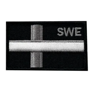 Liten Svensk flagga "Thin White Line" 6x4 cm