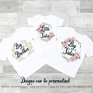 Little Brother / Big Brother / Little Sister / Big Sister Custom Shirt or Baby Grow