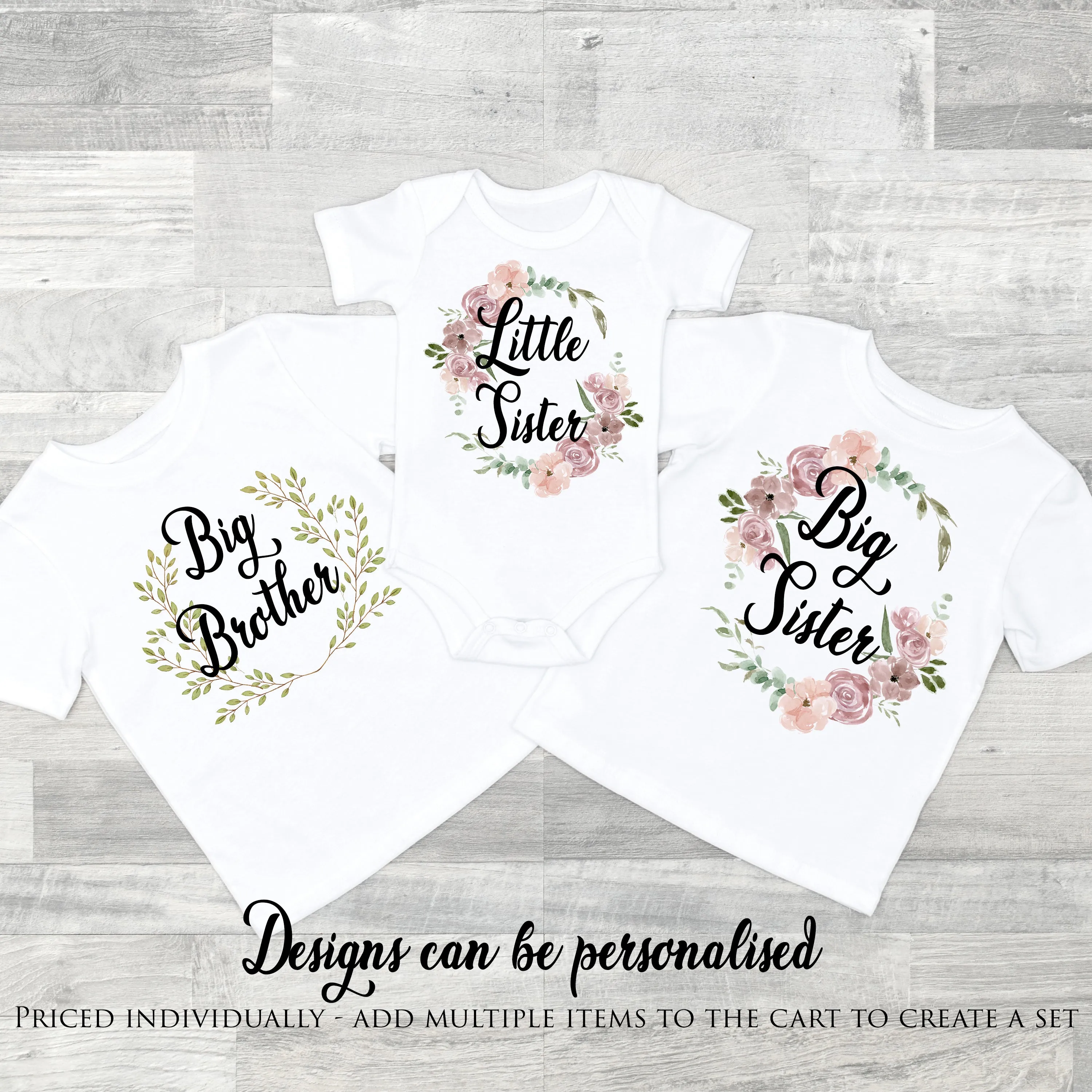 Little Brother / Big Brother / Little Sister / Big Sister Custom Shirt or Baby Grow