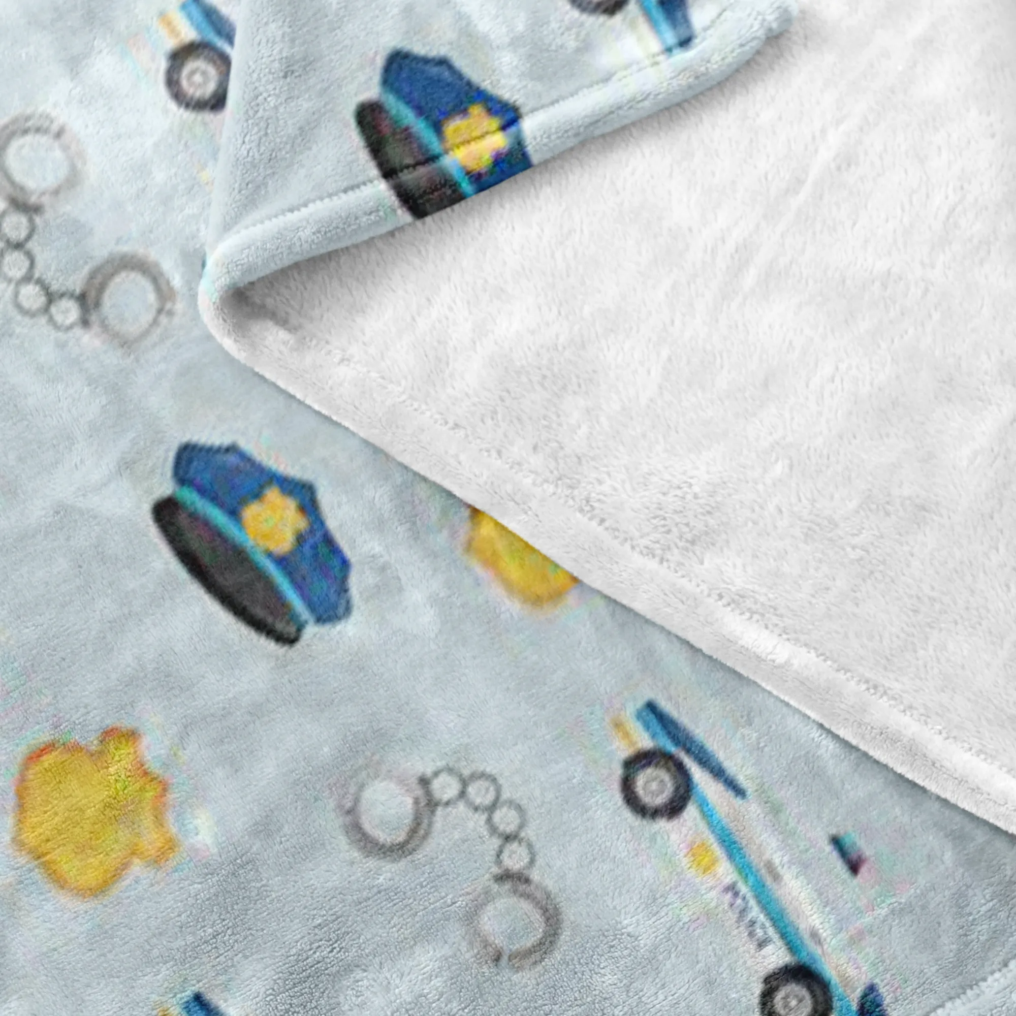 Little LEO Police Clipart Fleece Baby Blanket