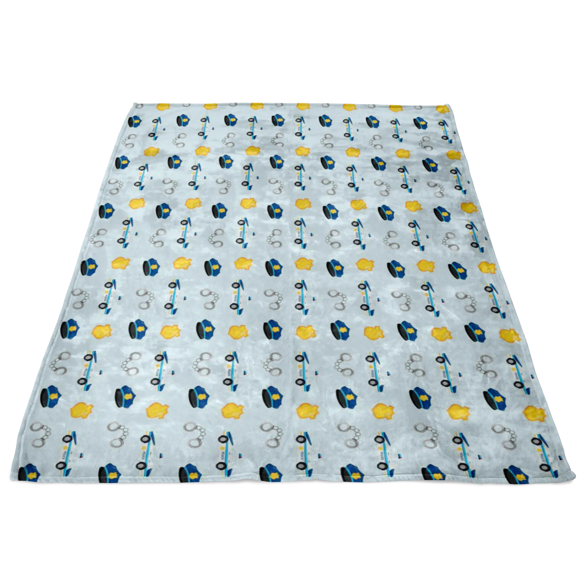 Little LEO Police Clipart Fleece Baby Blanket