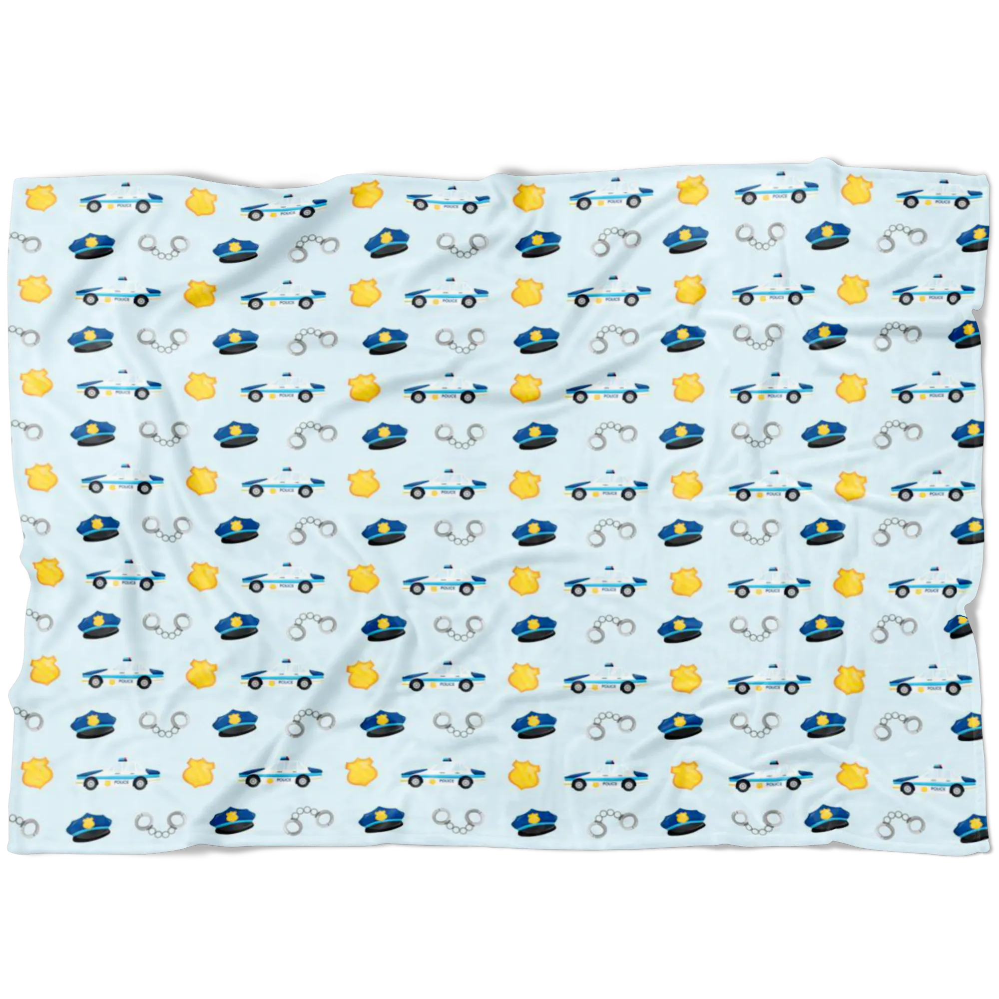 Little LEO Police Clipart Fleece Baby Blanket