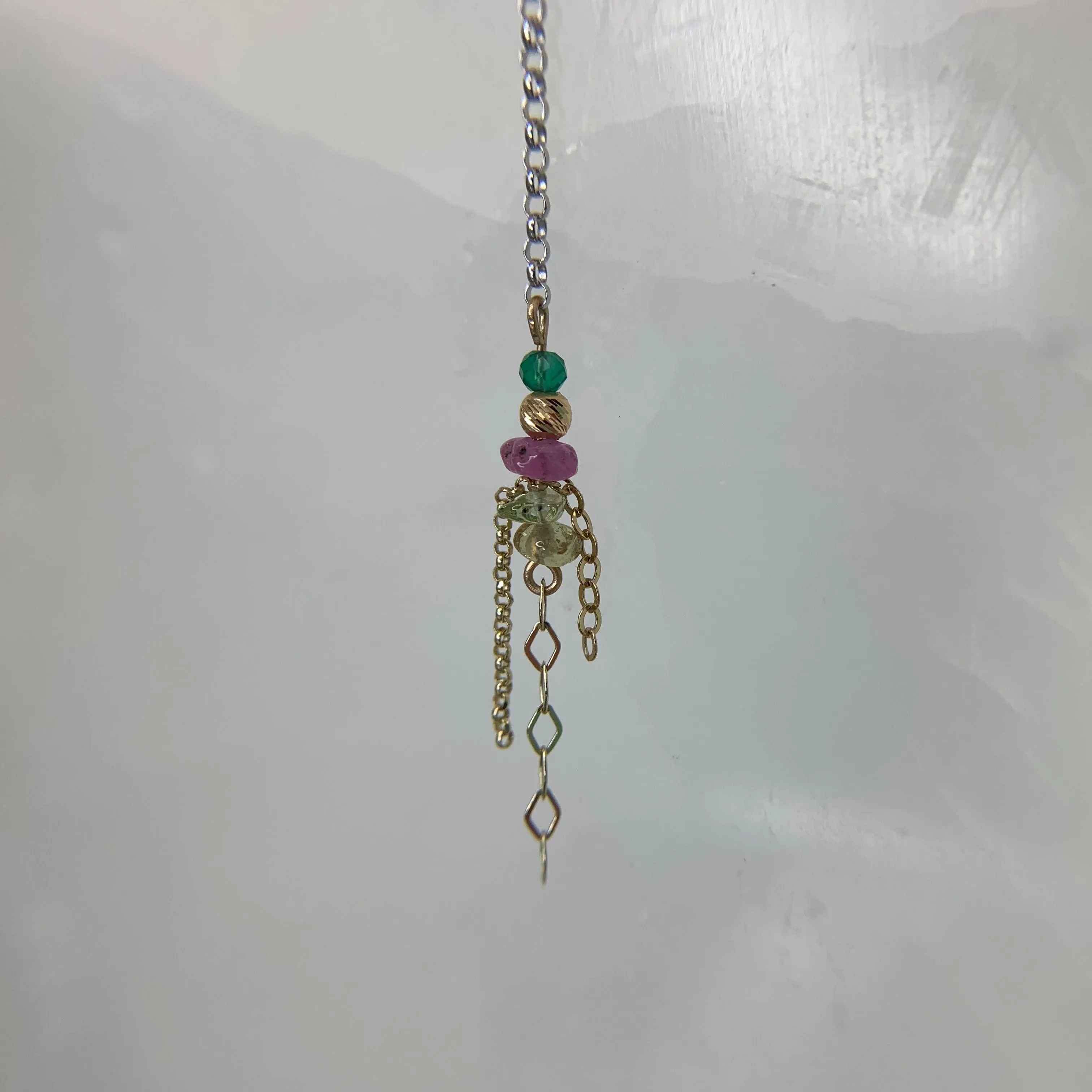 Long Busy Body Mixed Metal Charm