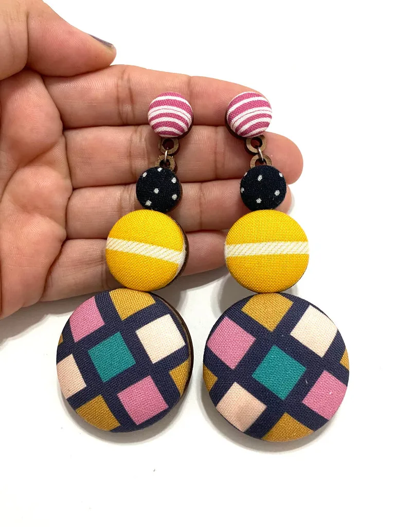 Long Earrings- Colorful Diamonds