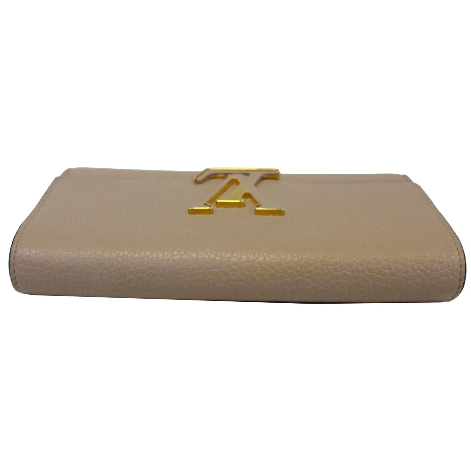 LOUIS VUITTON Capucines Taurillon Leather Wallet Galet